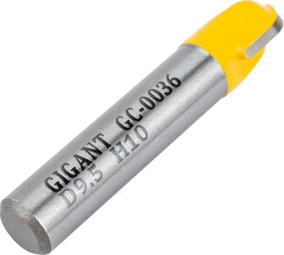 Фреза пазовая гальтельная D9.5 мм, H10 мм, R4.8 мм, хвостовик 8 мм Gigant GC-0036
