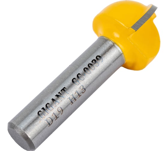 Фреза пазовая галтельная D19 мм, H13 мм R9.5 мм, хвостовик 8 мм Gigant GC-0039