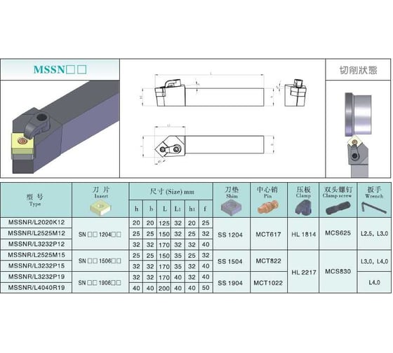 Державка MSSNR3232P12 PROSAERS 33244