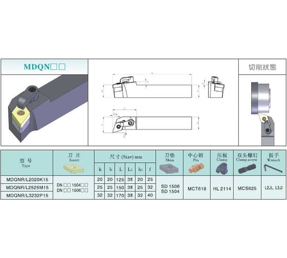Державка MDQNL3232P1506 PROSAERS 33408