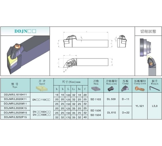 Державка DDJNR2020K11 PROSAERS 33189