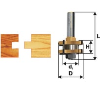Фреза комбинированная пазо-шиповая (41х19 мм; хвостовик 12 мм) по дереву Энкор 10606
