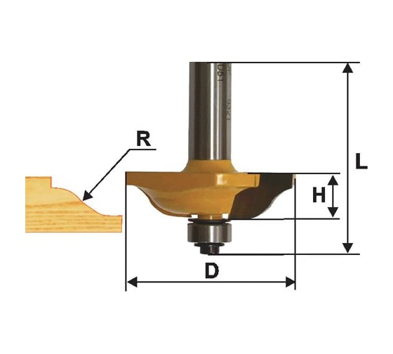 Фреза фигиригейная горизонтальная (70х15.9 мм; хвостовик 12 мм) Энкор 46563 1