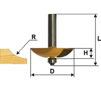 Фреза фигиригейная горизонтальная (51х13 мм; хвостовик 12 мм) Энкор 46565
