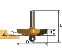 Фреза фигиригейная горизонтальная (63.5х16 мм; хв 12 мм) Энкор 46569