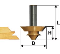 Фреза комбинированная универсальная (70х32 мм; хвостовик 12 мм) Энкор 46503