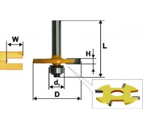 Фреза кромочная фальцевая (50.8х6 мм; хвостовик 12 мм) Энкор 46353