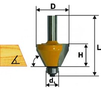 Фреза кромочная конусная (25.4x21 мм; 22.5 мм; хвостовик 8 мм) Энкор 46377