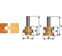 Набор фрез пазо-шиповых (2 шт; 38.1х28.6 мм; хвостовик 12 мм) Энкор) 46516