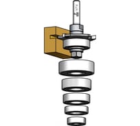 Оправка крепление гайка, хвостовик 12 мм для дисковых фрез серии n с 5 подшипниками WPW NS79052