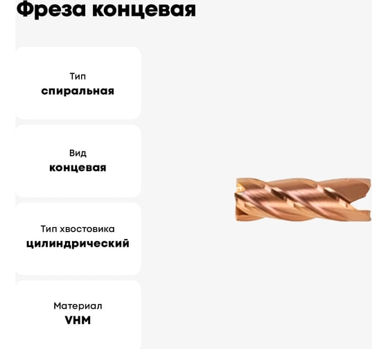 Фреза концевая VHM TiSiN 12x30x75x12 мм, Z=4 GEEFUN 11 812 100