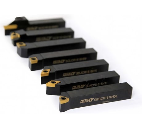 Набор резцов со сменными твердосплавными пластинами TiN (7 шт; 16 мм) MetalMaster 18337