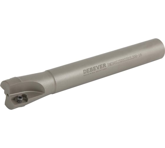 Фреза концевая Lобщ=200 мм, D=32 мм, dхв=25 мм, 90°, 2 кромки Debever Machining Solutions Standard DB-S-EM290S25D32Z02L200-16