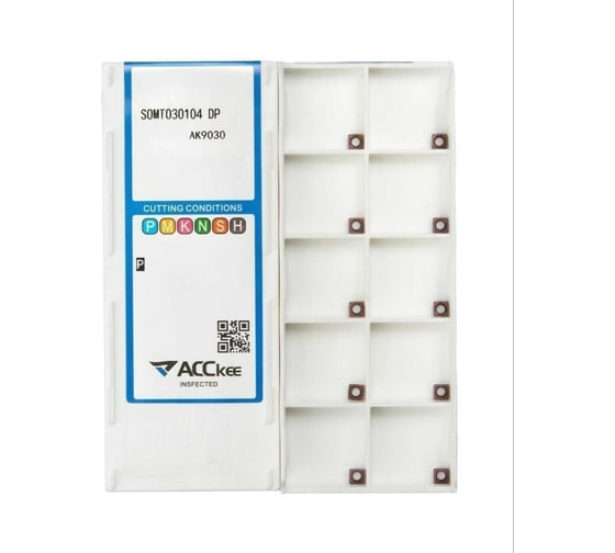 Пластина твердосплавная SOMT030104-DP, AK9030 10 шт ACCKee mi00301у 1