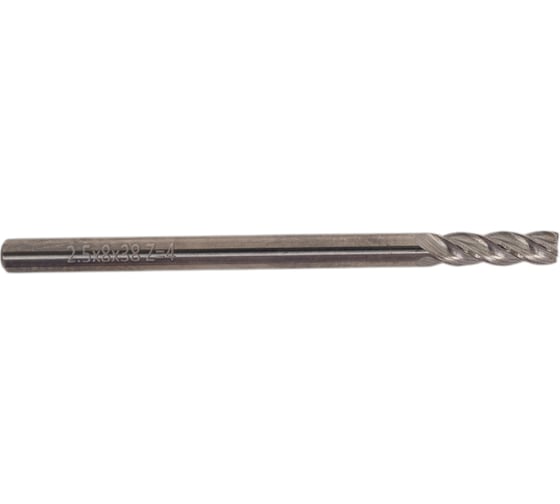 Фреза концевая 2.5x8х38 мм, ц/х, Z=4, ВК8 Sekira 00-00026226