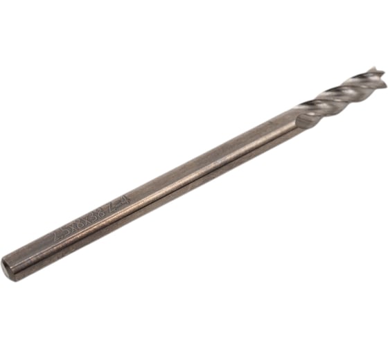 Фреза концевая 2.5x8х38 мм, ц/х, Z=4, ВК8 Sekira 00-00026226