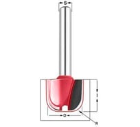 Фреза для желобов и чаш 16x19x70 мм, Z=2, R=6.4 мм, S=8 мм PROCUT 215815LP