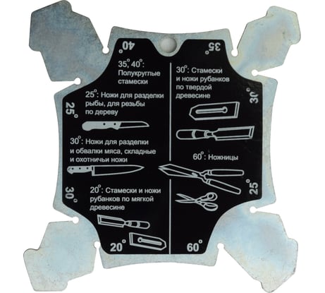 Шаблон измеритель угла заточки для диска 250 мм ELMOS e60 226