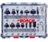 Набор фрез смешанный (15 шт; хвостовик 8 мм) Bosch 2607017472 1