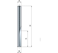 Фреза D6 мм, h25.4 мм, H76.2 мм, A8 мм, Z2, HM Freud 04-11008