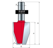 Фреза D31.8 мм, h41.5 мм, H79.5 мм, A12 мм, a18, Z2, HM Freud 99-32312