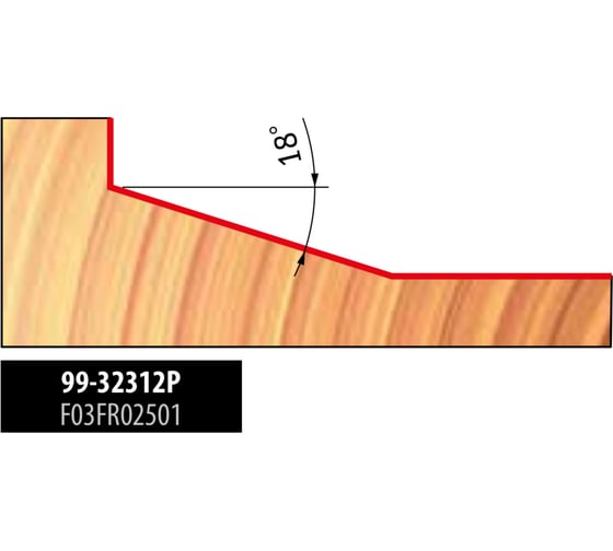 Фреза D31.8 мм, h41.5 мм, H79.5 мм, A12 мм, a18, Z2, HM Freud 99-32312