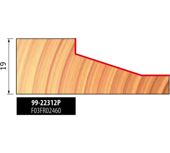 Фреза D76.2 мм, h16 мм, H64.7 мм, A12 мм, C12.7 мм, α18, Z2, HM Freud 99-22312