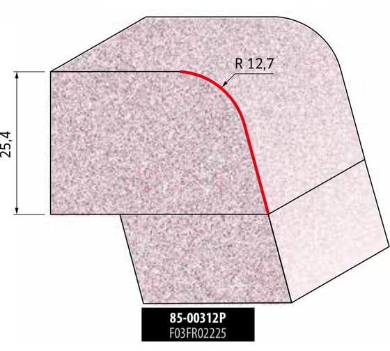 Фреза D57.2 мм, h31.8 мм, H80.95 мм, A12 мм, C22.2 мм, Z2, HM Freud 85-00312