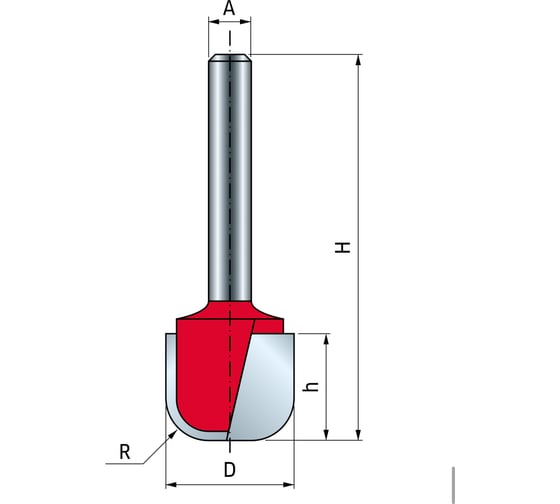 Фреза D31.8 мм, h15 мм, H52.4 мм, A12 мм, R6.35 мм, Z2, HM Freud 99-02612