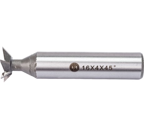 Фреза для пазов ласточкин хвост (16x60x4х12 мм; 45°; Z=6; DIN1833; прямой конус, HSS 6542) ИНСТУЛС 00001179958