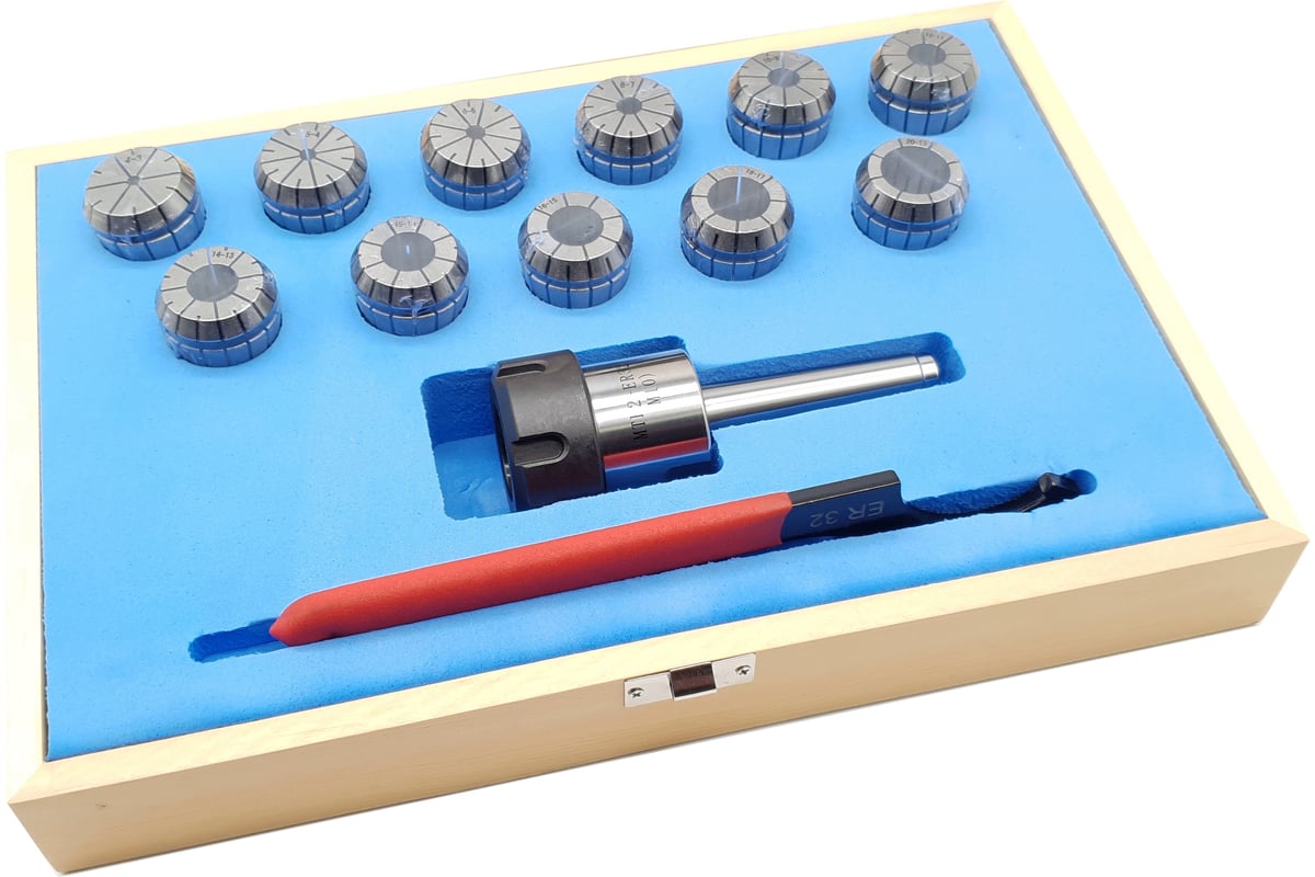 Патрон цанговый Морзе №2, ER 32, 4-20 мм, 11 цанг ТЕХНОРЕАЛ МА320053026 ...