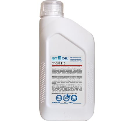 СОЖ синтетический, концентрат GT CUT S 10 1 л GT OIL 4640005941654
