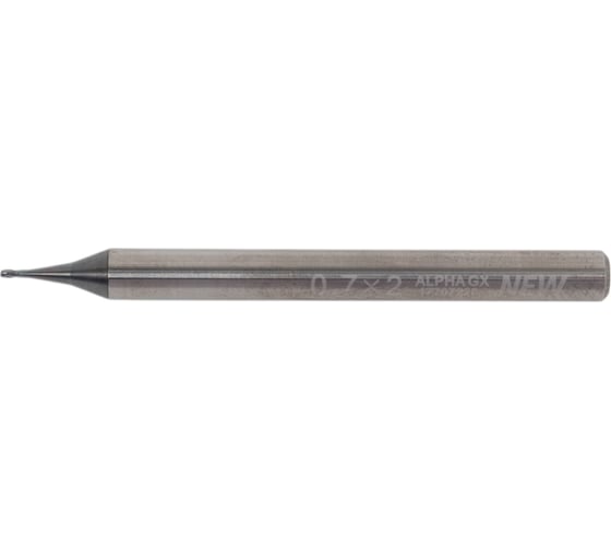 Фреза концевая 0.7х4х1(2)х45 мм, Z2, твердосплавная, Alpha-GX New Century G9I64007020N