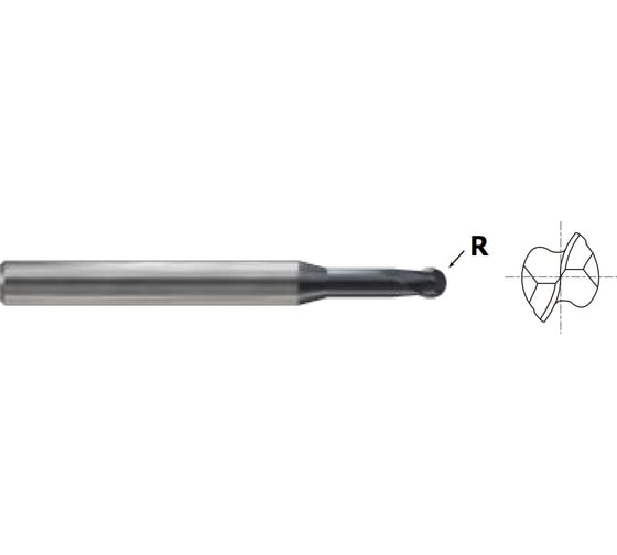 Фреза концевая 5х6х5(26)х70 мм, Z2, твердосплавная, Alpha-GX New Century G9I68050260N