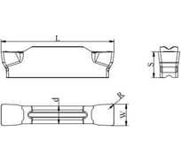 Пластина отрезная канавочная 4 мм TKD4004-AL TN410 UARGUS 914 492 037