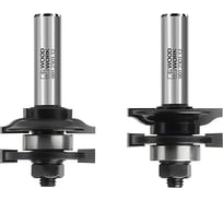 Комплект фрез для мебельной обвязки H=12.7 мм, D=44.4 мм, I=23.8 мм, L=76 мм, S=12 мм, Z=2 WOODWORK 991.2304.12