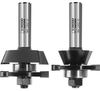 Комплект фрез для мебельной обвязки A=22.5 мм, D=44.4 мм, I=23.8 мм, L=76 мм, S=12 мм, Z=2 WOODWORK 991.2302.12