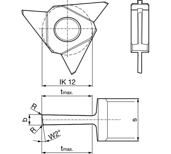 Пластины сменные отрезные с углом GZ305 (2 шт; b=1 мм; VHM; TiCN; L Size 04) Guhring 25649 12,001К 1