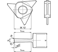 Пластины сменные отрезные с углом GZ305 (2 шт; b=1 мм; VHM; без покрытия; L Size 04) Guhring 25651 12,001К
