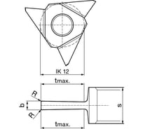 Пластины сменные отрезные без угла GZ305 (2 шт; b=1 мм; VHM; TiCN; Size 04) Guhring 25642 12,001К