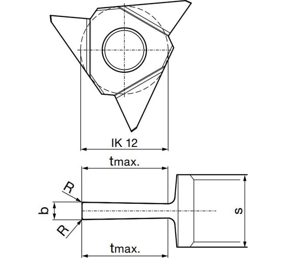 Пластины сменные отрезные без угла GZ305 (2 шт; b=1 мм; VHM; без покрытия; Size 04) Guhring 25643 12,001К 1