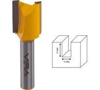 Фреза пазовая прямая (16х19 мм, хвостовик 8 мм) VIRA L553304