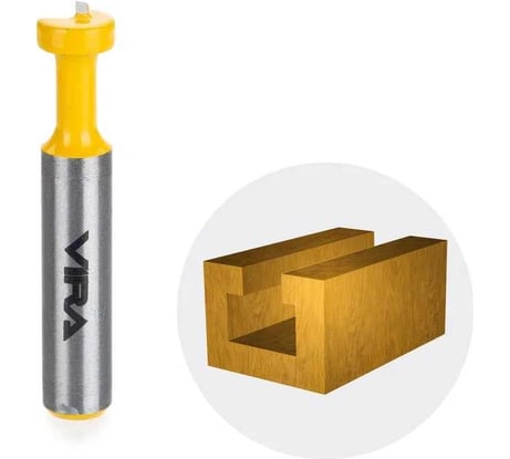 Фреза пазовая Т-образная (9.5x11 мм, хвостовик 8 мм) VIRA L553373