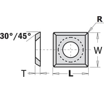 Нож твердосплавный k1920 (12x12x1.5 мм; 35 градусов; r=0.5) CMT 790.120.20