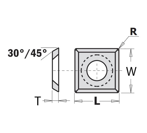 Нож твердосплавный k1920 (12x12x1.5 мм; 35 градусов; r=0.5) CMT 790.120.20 1
