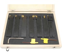 Набор резцов 16x16x100 мм, 7 шт с мех. крепл. тв. сплавных пластин ВК8 YG8 CNIC 74366