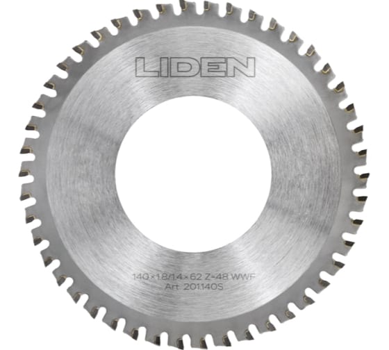 Диск пильный с металлокерамическими зубьями Cermet (140x1.8/1.4x62 мм) Liden 201.140S 1