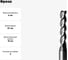 Фреза трехзаходная быстрорежущая по алюминию HSS (6x13x57x6 мм; Z=3) CUT2 20260 4