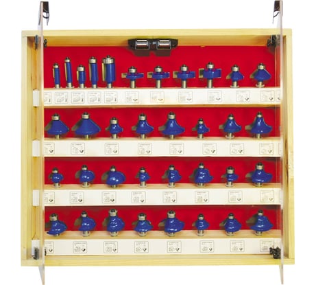 Набор фрез A по дереву (35 шт; хвостовик 8 мм) ДИОЛД 90101026