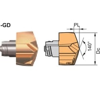 Головка твердосплавная для сверла Ø24.5 мм ZCC-CT EDC2450-120-GD